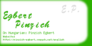 egbert pinzich business card